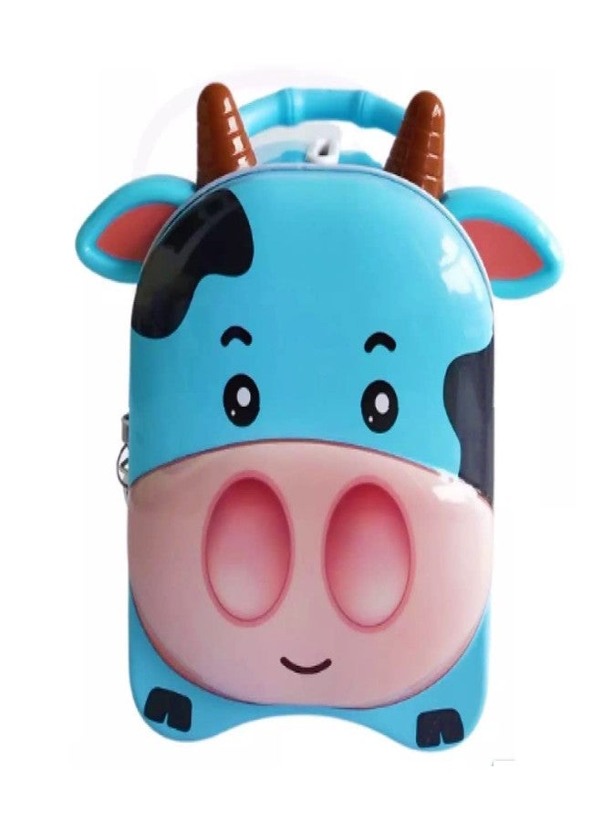 Anushil Piggy Bank -Cow Shape Piggy Bank For Kids - Piggy Bank With Lock, Coin Box For Kids, Money Bank For Kids With Lock, Coin Bank, Piggy Bank For Kids Boys And Girls, Classic, Multi-coloured - Image 1